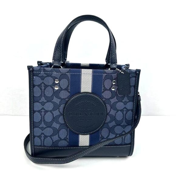 Coach Dempsey Tote Bag In Signature Jacquard With Stripe And Coach Patch… - Picture 3 of 10